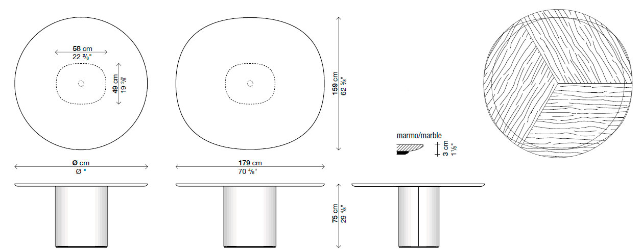 Medidas Holo Pillar mármol